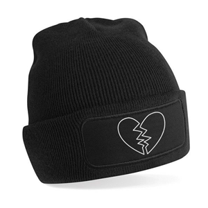 Zeige Details für GEBROCHENES HERZ - BEANIE (schwarz) Bild von GEBROCHENES HERZ - BEANIE (schwarz)