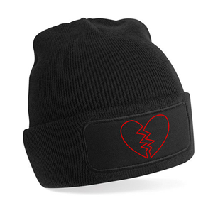 Zeige Details für GEBROCHENES HERZ - BEANIE (schwarz) Bild von GEBROCHENES HERZ - BEANIE (schwarz)